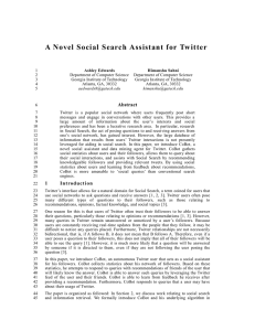 A Novel Social Search Assistant for Twitter