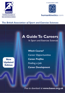 A Guide To Careers  In Sport and Exercise Sciences