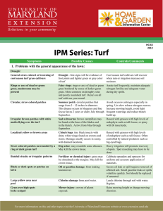 IPM Series: Turf Symptoms Possible Causes Controls/Comments