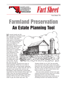 Farmland Preservation An Estate Planning Tool If Fact Sheet 779