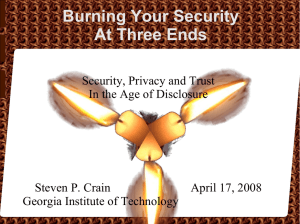 Burning Your Security At Three Ends