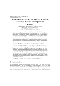 Nonparametric Kernel Estimation of Annual Maximum Stream Flow Quantiles