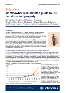 Schroders Mr Micawber’s illuminated guide to DC pensions and property