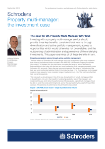 Schroders Property multi-manager: the investment case