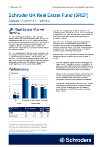 Schroder UK Real Estate Fund (SREF) Annual Investment Review