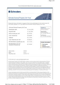 Schroder Exempt Property Unit Trust