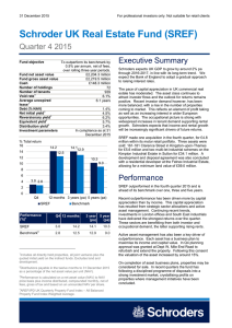 Schroder UK Real Estate Fund (SREF) Quarter 4 2015 Executive Summary