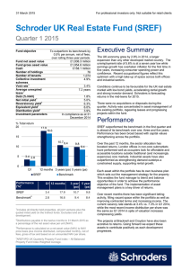 Schroder UK Real Estate Fund (SREF) Quarter 1 2015 Executive Summary