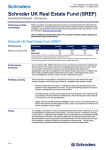 Schroder UK Real Estate Fund (SREF) Schroders