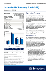 Schroder UK Property Fund (SPF) Quarter 4 2014 Executive Summary