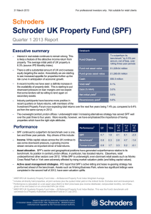 Schroders Quarter 1 2013 Report Executive summary