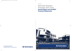 Schroder Exempt Property Unit Trust Annual Report and Audited Financial Statements