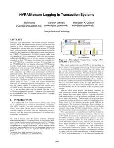 NVRAM-aware Logging in Transaction Systems