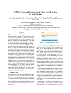 SUPOR: Precise and Scalable Sensitive User Input Detection for Android Apps