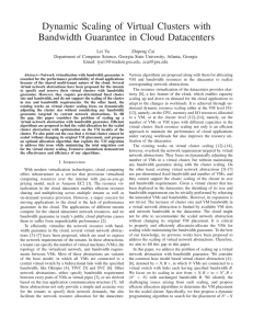 Dynamic Scaling of Virtual Clusters with Bandwidth Guarantee in Cloud Datacenters