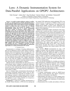 Lynx: A Dynamic Instrumentation System for Data-Parallel Applications on GPGPU Architectures