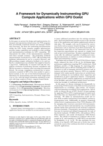 A Framework for Dynamically Instrumenting GPU Compute Applications within GPU Ocelot