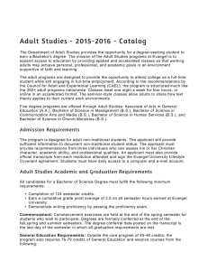 Adult Studies - 2015-2016 - Catalog