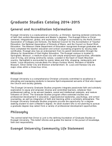 Graduate Studies Catalog 2014-2015 General and Accreditation Information