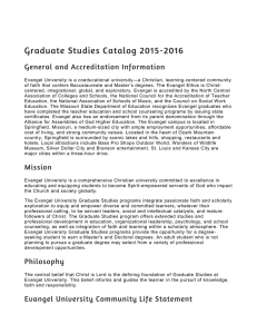 Graduate Studies Catalog 2015-2016 General and Accreditation Information