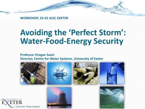Avoiding the ‘Perfect Storm’: Water-Food-Energy Security