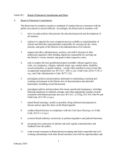 Article II.C. Board of Education Commitments and Ethics  A.