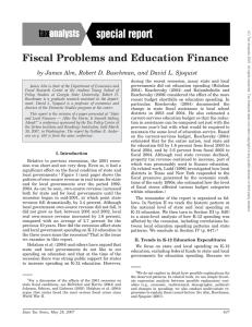 Fiscal Problems and Education Finance