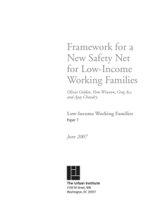 Framework for a New Safety Net for Low-Income Working Families
