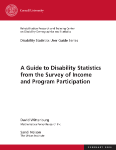 A Guide to Disability Statistics from the Survey of Income
