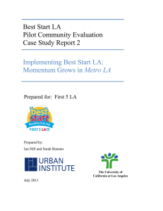 Best Start LA Pilot Community Evaluation Case Study Report 2