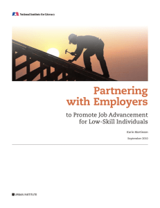 Partnering with Employers to Promote Job Advancement for Low-Skill Individuals
