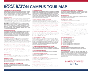 BOCA RATON CAMPUS TOUR MAP FLORIDA ATLANTIC UNIVERSITY