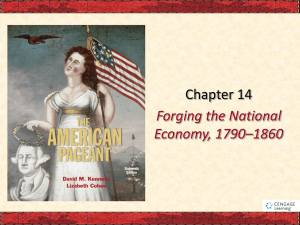 Chapter 14 Forging the National Economy, 1790–1860