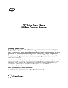 AP United States History 2012 Free-Response Questions