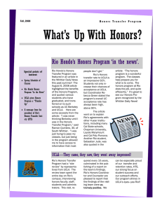 What’s Up With Honors? Rio Hondo’s Honors Program ‘in the news’.