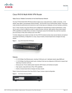 Cisco RV016 Multi-WAN VPN Router