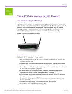 Cisco RV120W Wireless-N VPN Firewall