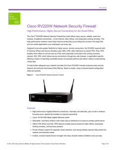 Cisco RV220W Network Security Firewall