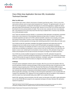 Cisco Wide Area Application Services SSL Acceleration Technical Overview