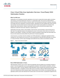 Cisco Virtual Wide Area Application Services: Cloud-Ready WAN Optimization Solution
