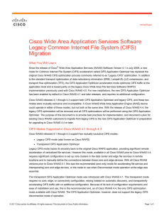 Cisco Wide Area Application Services Software Migration What You Will Learn