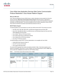 Cisco Wide Area Application Services Web Cache Communication