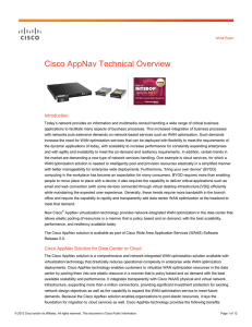 Cisco AppNav Technical Overview Introduction