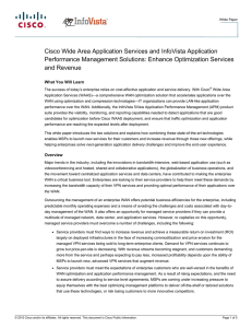 Cisco Wide Area Application Services and InfoVista Application