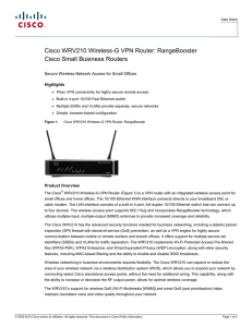 Cisco WRV210 Wireless-G VPN Router: RangeBooster Cisco Small Business Routers Highlights