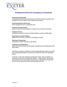 Professional Services Competency Framework