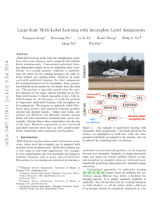 Large-Scale Multi-Label Learning with Incomplete Label Assignments Xiangnan Kong Zhaoming Wu Li-Jia Li