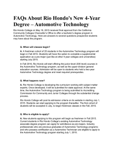 FAQs About Rio Hondo's New 4-Year Degree – Automotive Technology
