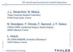 J.-L. Reverchon, M. Mosca UV metal-semiconductor-metal detectors