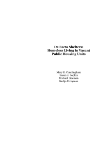 De Facto Shelters: Homeless Living in Vacant Public Housing Units